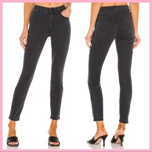 MOTHER | The Looker Black Skinny Ankle Jeans
